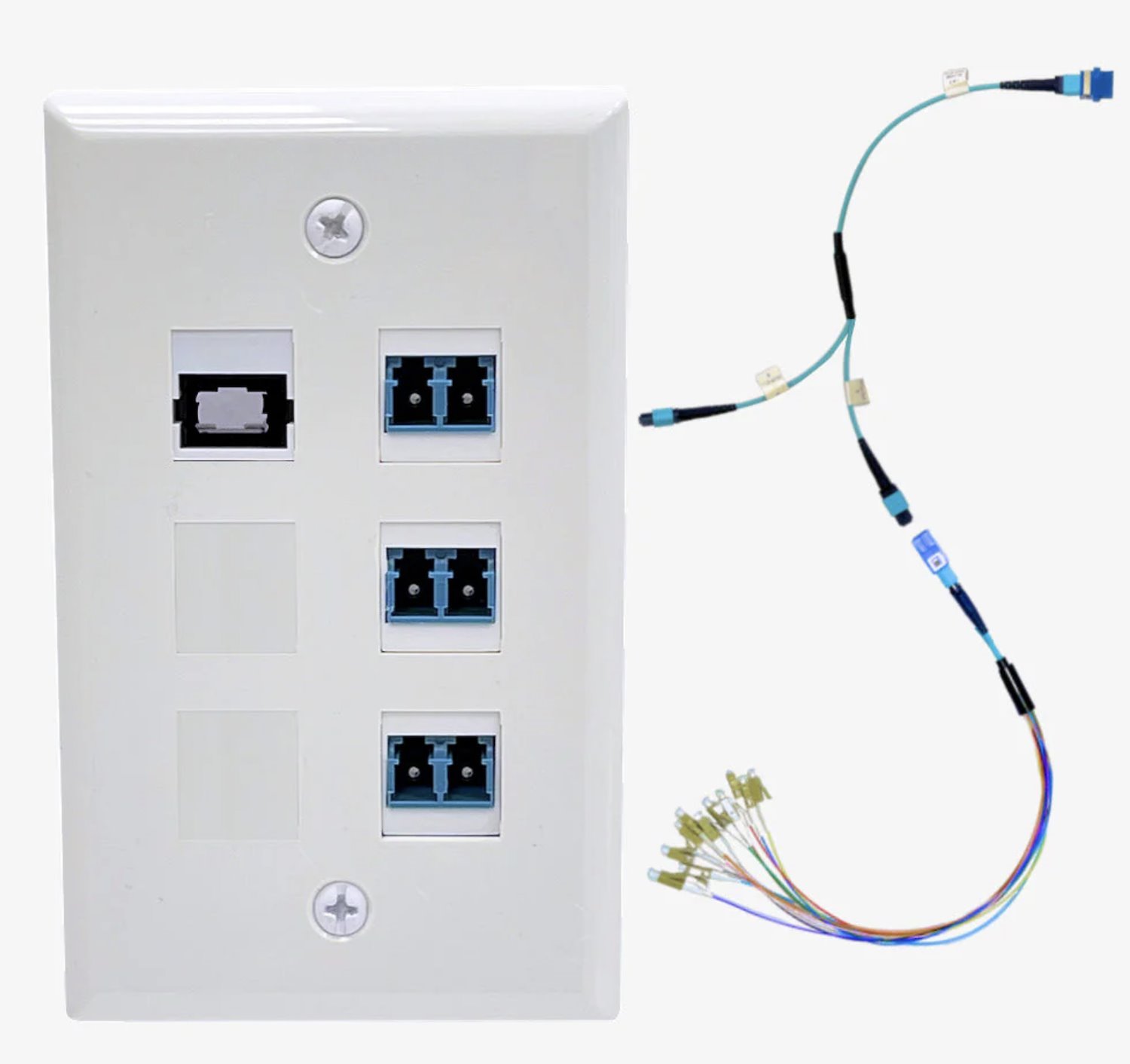 FiberCommand Fiberwallplate - WP12 | Mpo & LC & Splitter