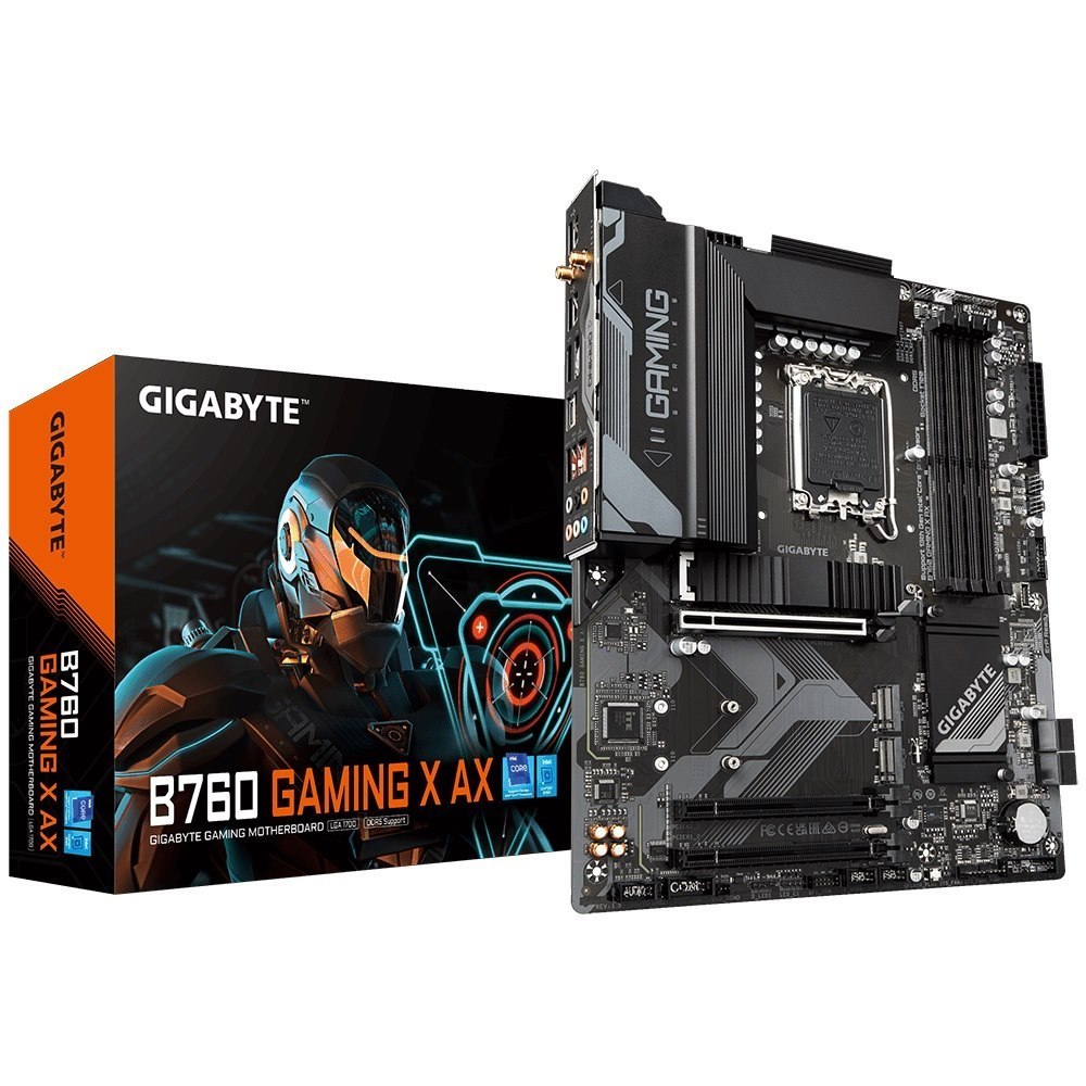 Gigabyte B760 Motherboard, DDR5(4), Sata(3), M.2(3), Wifi, Atx, 3YR