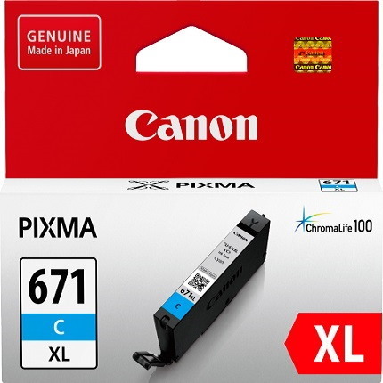 Canon CLI-671XLC Original Inkjet Ink Cartridge - Cyan Pack