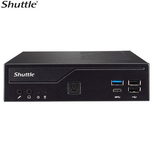 Shuttle DH610 Slim Mini PC 1L Barebone-Intel 12TH Gen , 2xDDR4, 2.5' HDD/SSD Bay, 2xLAN (1G & 2.5G), 2xRS232(RS422/485), Hdmi, 2xDP, 120W, Vesa M