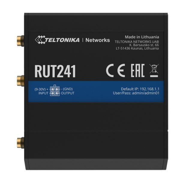 Teltonika Rut241 - Instant Lte Failover | Compact And Powerful Industrial 4G Lte Router/Firewall - Includes WiFi - Internet Failover + Lte Passthrough