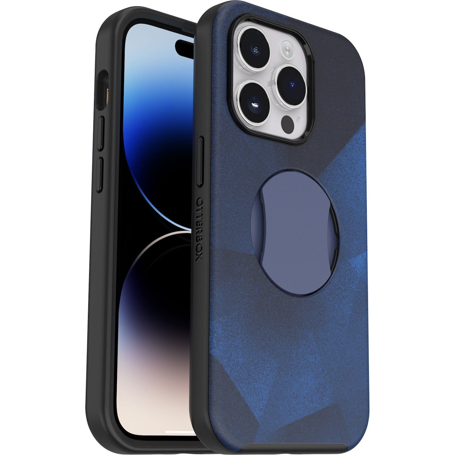 OtterBox OtterGrip Symmetry MagSafe Apple iPhone 14 Pro Case Blue Storm - (77-89884), Antimicrobial, Drop+ 3X Military Standard, Integrated Grip,Sleek