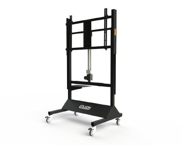 Gilkon-FP7v100 Heavy Duty Mobile Trolley- Flat Screen Lift Mobile (Motorised) - Up To 100" Screen Size, Vesa 800 X 600, Max 120KGS