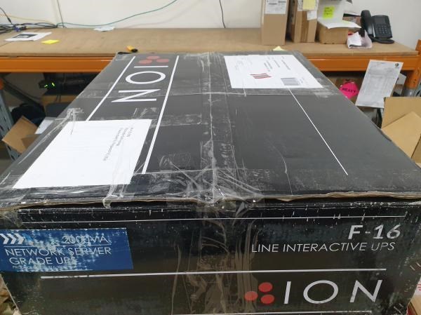 Ion F16 2000Va / 1800W Line Interactive 2U Rack/Tower Ups, 8 X C13 (Two Groups Of 4 X C13). 3YR Advanced Replacement Warranty. Rail Kit - Box Damaged