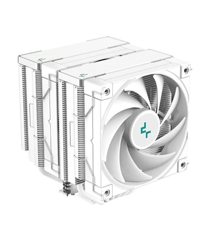 DeepCool Ak620 White Performance Dual Tower Cpu Cooler, 6 Copper Heat Pipes, 2X 120 FDB Fans, LGA2066/2011-v3/1200/1511/1700