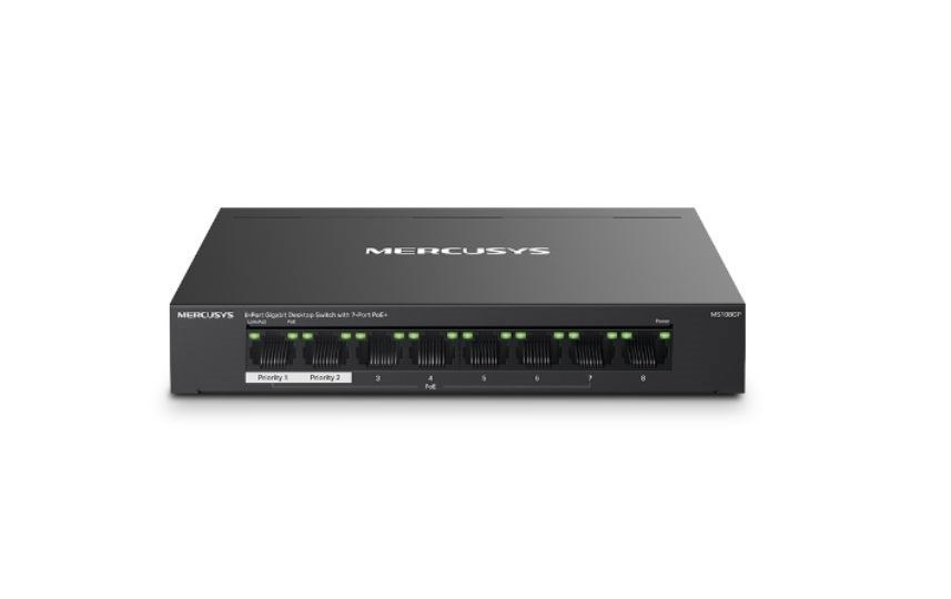 TP-Link Mercusys MS108GP 8-Port Gigabit Desktop Switch With 7-Port PoE+