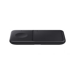 Samsung Wireless Charger Duo Pad Black - Support All Qi Universal Standard Handset, 9W Fast Charging, Dedicated Spot For Galaxy Watches