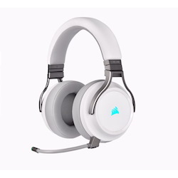 Corsair Virtuoso Wireless RGB White 7.1 Headset. High Fidelity Ultra Comfort, Supports Usb And 3.5MM Gaming Headset