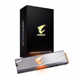 Gigabyte Aorus RGB M.2 PCIe NVMe SSD 256GB - 3100/1050 MB/s 180K/240K Iops 3D Nand TLC Heatsink 1.8 Mil MTBF 5YR Trim Smart Aes 256 (LS)