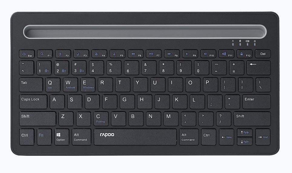 Rapoo XK100 Bluetooth Wireless Keyboard - Switch Between Multiple Devices, Computer, Tablet And Smart Phone - For Windows, Mac, Andriod, Ios (LS)