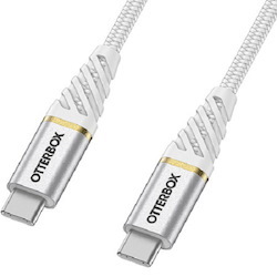 OtterBox Usb-C To Usb-C 2 Meter Fast Charge Usb 2.0 / Usb PD Cable - Premium - Cloud SKY White, 3 Amps Capacity, 480 MBPS Data Rate