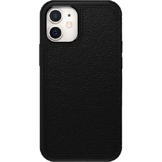OtterBox Strada Series Case For Apple iPhone 12 Mini Shadow Black - Classic, Distinctive, Elegant Folio, Premium Materials Are Stylish, Protective