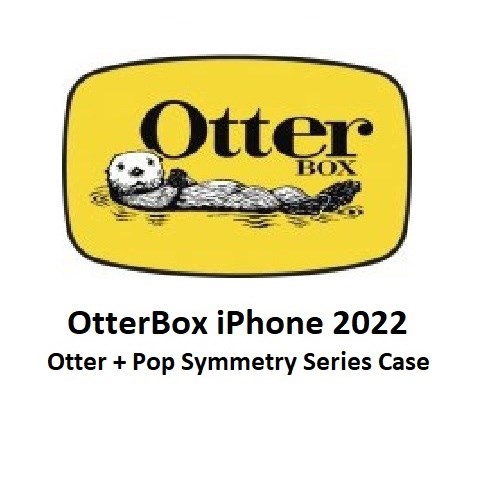 OtterBox Apple New iPhone Pro 6.1' 2022 Otter + Pop Symmetry Series Antimicrobial Case - Black (77-88743), Durable Protection, Swappable PopTop