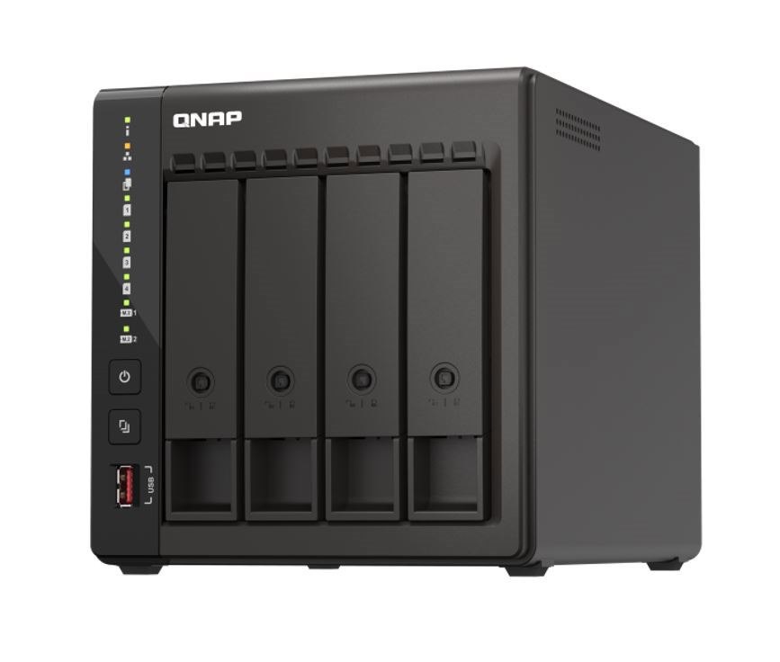 Qnap 4-Bay Nas (No Disk) Celeron QC 2.0GHz, 8GB, 2.5GbE(2), Hdmi(2), TWR, 2YR WTY