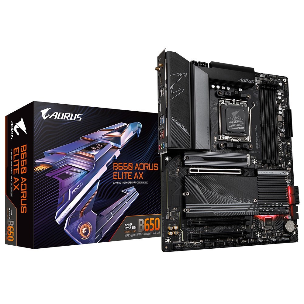 Gigabyte B650 Aorus Elite Ax MB, Am5, X4 DDR5, 4X Sata, 3X M.2, Usb3.2, Usb-C, Atx 3YR WTY