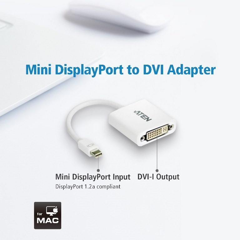 Aten MDP(M) To Dvi-D(F) Adapter Premium Series With Emi Shielding 2YR