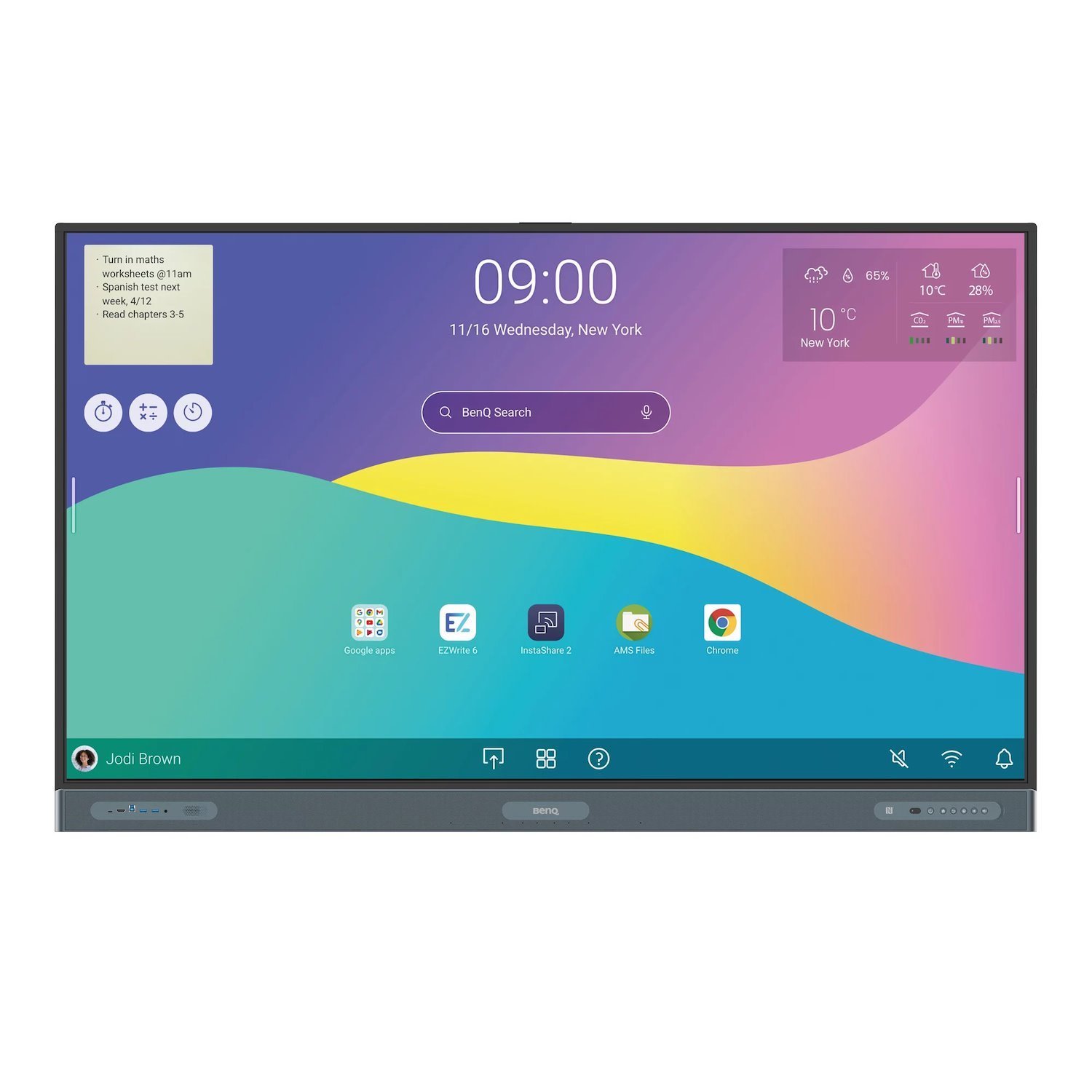 Benq 65 RP6504 4K Uhd 450Nits 12001 Contrast 40 Point Touch Android 13 With Wifi Dongle