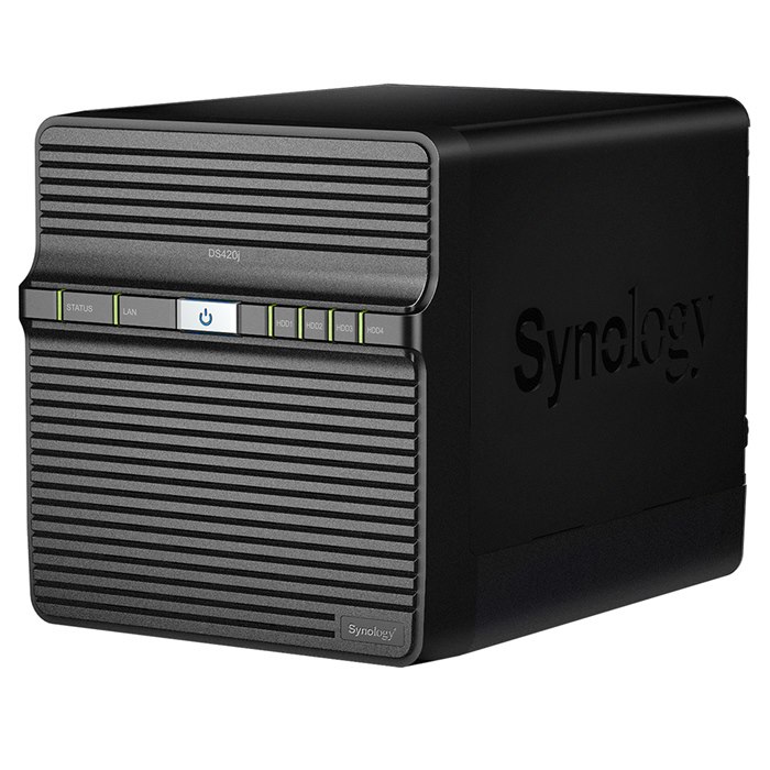Synology DS420J, 4 Bay Nas (No Disk), RTD1296 Quad Core, 1GB, GbE(1), Usb(2), TWR, 2YR