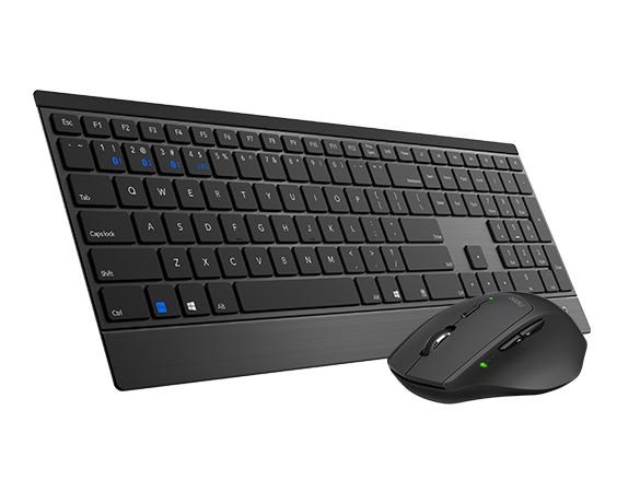 Rapoo 9500M Bluetooth & 2.4G Wireless Multi-Mode Keyboard Mouse Combo Black - 1300Dpi 4.5MM Ultra-Slim