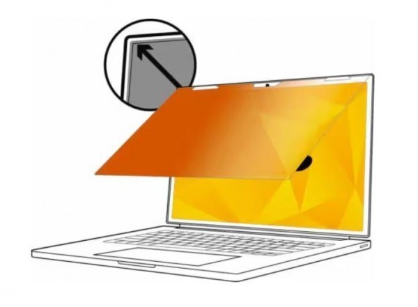 3M Gold Privacy Filter For 15.6" Laptop With 3M Comply Flip Attach, 16:9
