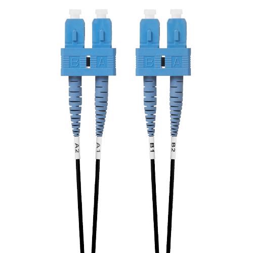 4Cabling 1M SC-SC Os1 / Os2 Singlemode Fibre Optic Cable: Black
