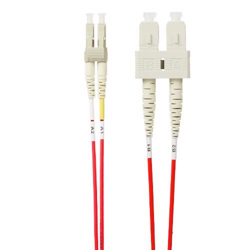 4Cabling 0.5M LC-SC Om4 Multimode Fibre Optic Patch Cable: Red