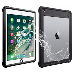 V-Series V2 Waterproof/ Dust Proof Protective Case For iPad Air 1/ iPad 9.7" 2017/ 2018 - Black/ Clear