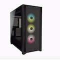 Corsair Icue 5000X RGB Tempered Glass Mid-Tower Smart Case, Black