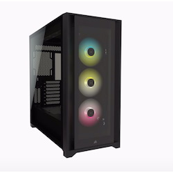 Corsair Icue 5000X RGB Tempered Glass Mid-Tower Smart Case, Black
