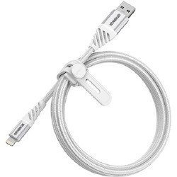 OtterBox Lightning To Usb-A 1 Meter Cable - Premium Cloud White - Rugged, Tough, Bend/Flex-Tested, MFi, 3 Amps Capacity, 480 MBPS Data Rate