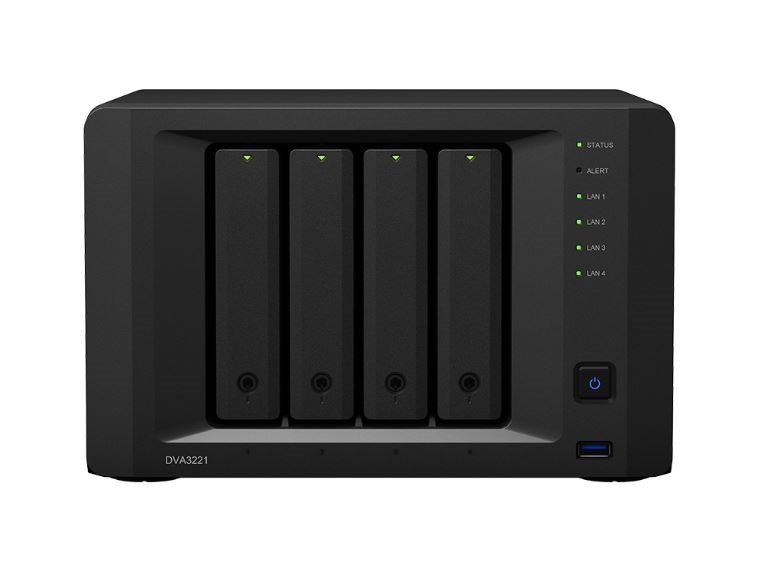 Synology NVR Dva3221 - 4 Bay NVR With An Intel Atom C3538, Nvidia GeForce GTX 1050 Ti , 4GB Ram + 8 Device Licenses Included - Launch 05 Nov 2020