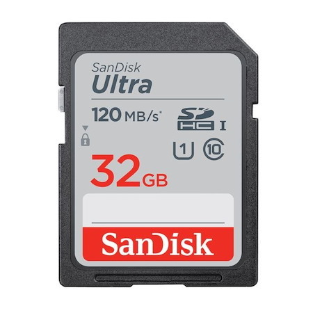 SanDisk 32GB Ultra SDHC SDXC Uhs-I Memory Card 120MB/s Full HD Class 10 Speed Shock Proof Temperature Proof Water Proof X-Ray Proof Digital Camera