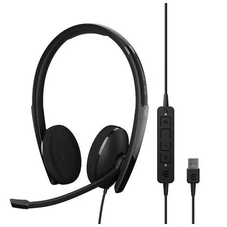Sennheiser Epos | Sennheiser Adapt 160T Usb Ii On-Ear, Double-Sided Usb-A Headset With In-Line Call Control And Foam Earpads. Certified For Microsoft Teams