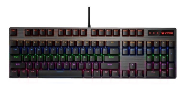 Rapoo V500 Pro Backlit Mechanical Gaming Keyboard Blue Switch - Spill Resistant, Metal Cover, Ideal For Entry Level Gamers