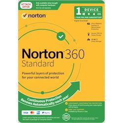 Norton 360 Standard 10GB Au 1 User 1 Device Esd Version - Keys Via Email