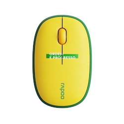 Rapoo (LS) Rapoo Multi-Mode Wireless Mouse Bluetooth 3.0, 4.0 And 2.4G Fashionable And Portable, Removable Cover Silent Switche 1300 Dpi Brazil - World Cup