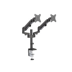 Brateck Dual Monitors Heavy-Duty Aluminum Gas Spring Monitor Arm Fit Most 17''-32'' Up To 12KG Per Screen Vesa 75X75/100X100