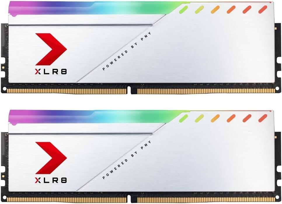 PNY MD16GK2D4320016XSRGB (8GBx2,1 kit),UDIMM,RGB SILVER,DDR4-3200-16/18/18/36,1.35v (Amz)