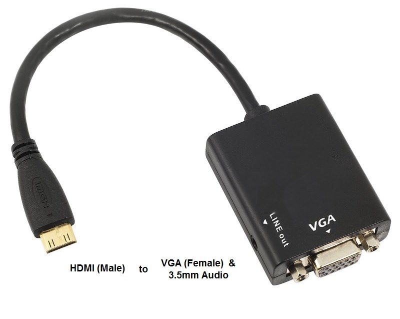 8WARE HDMI/Mini-phone/VGA A/V Cable for Audio/Video Device