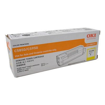 Oki Original LED Toner Cartridge - Yellow Pack