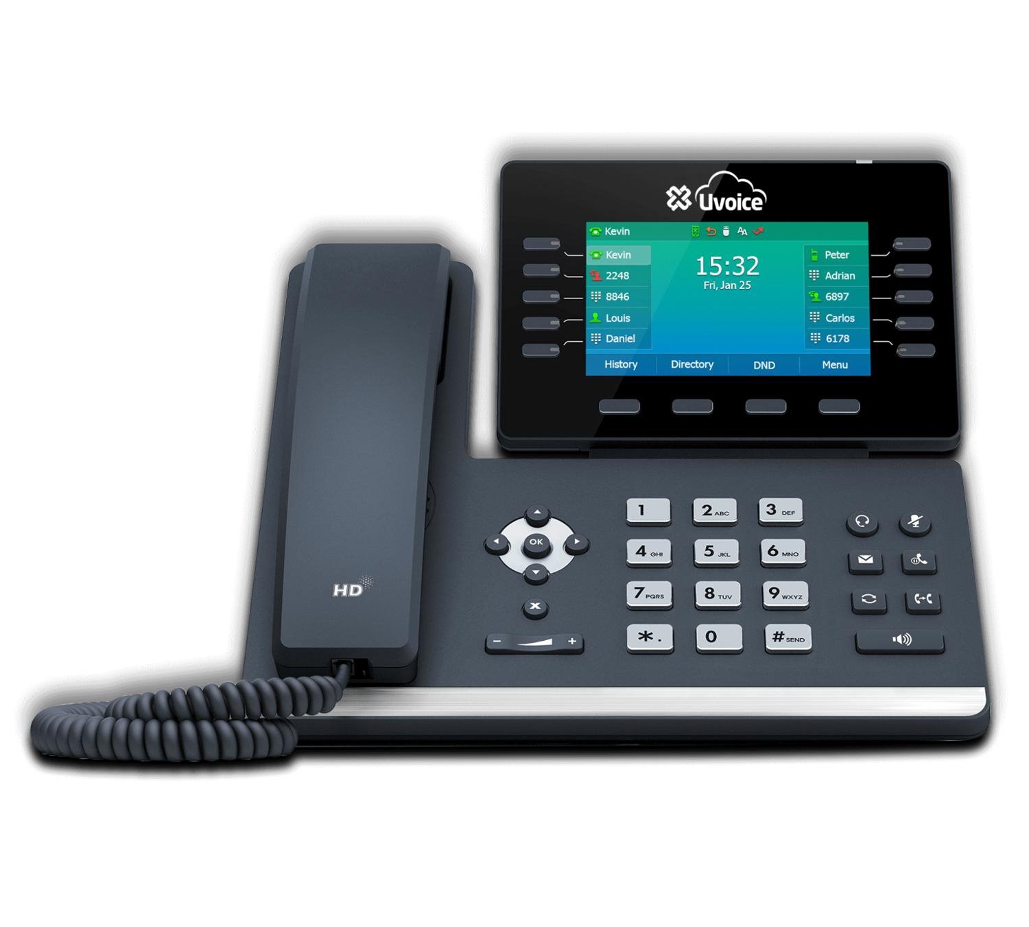 UVOICE USA® VOIP SERVICE - Sip YK 54W Advanced Color 28 Multipage Buttons. Wireless & Bluetooth Built-In.