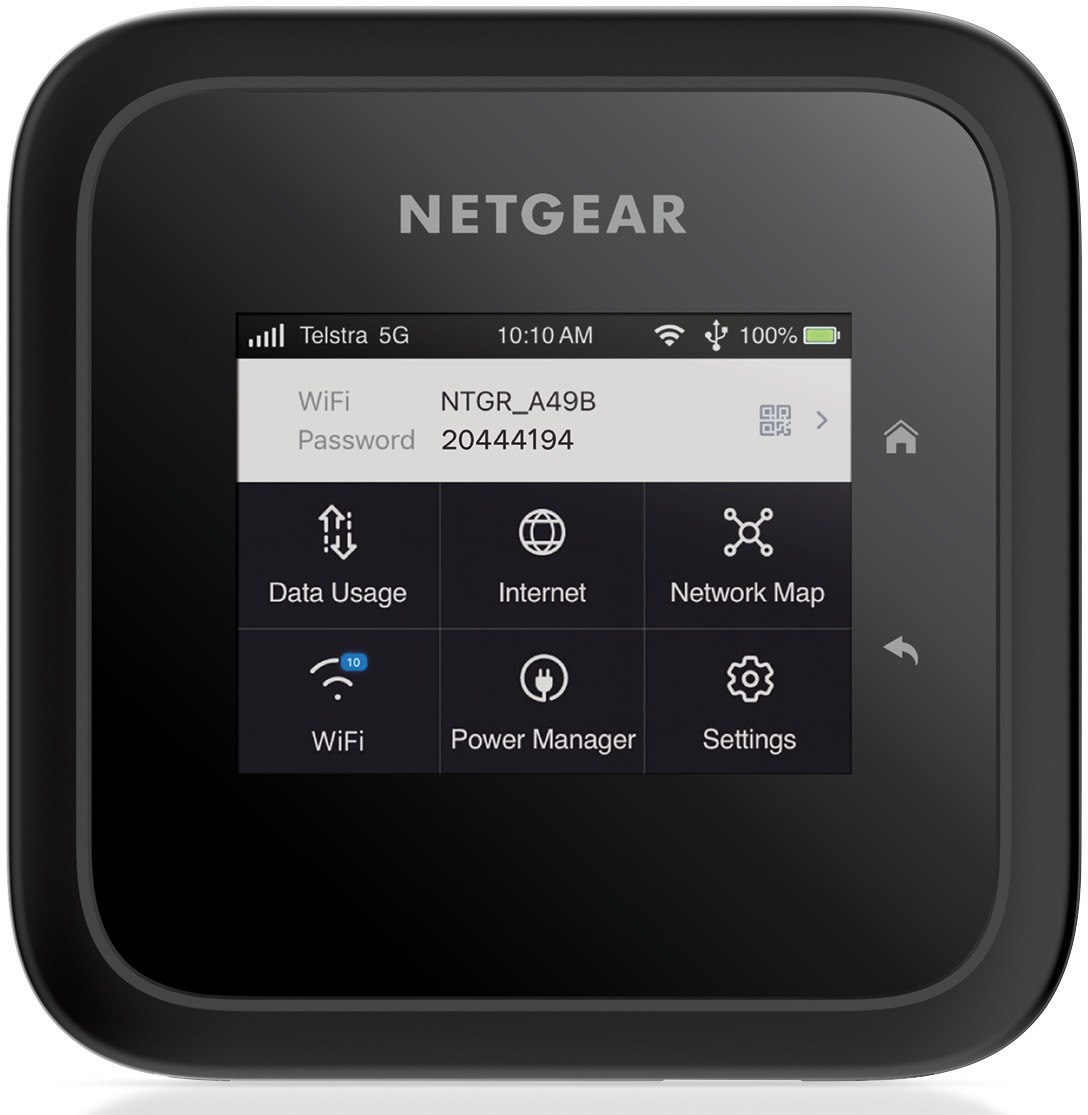Netgear Nighthawk® M6 Pro 5G WiFi 6E Mobile Hotspot Router With 5G mmWave And Sub-6 Bands - Black (MR6500), Designed For Up To 8 Gigabit Carrier Speed