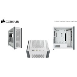 Corsair Obsidian 7000D Af Tempered Glass Mini-ITX, M-Atx, Atx, E-Atx Tower Case, Usb 3.1 Type C, 10X 2.5', 6X 3.5' HDD. White (LS)