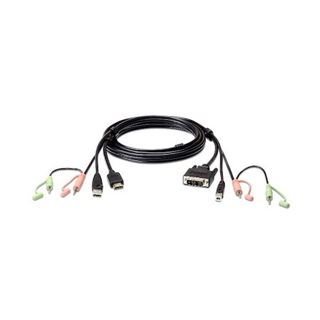 Aten KVM Cable 1.8M With Hdmi, Usb & Audio To Dvi-D (Single Link), Usb & Audio