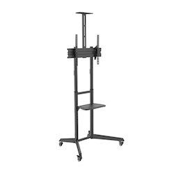 Brateck Versatile & Compact Steel TV Cart With Top And Center Shelf For 37'-70' TVs Up To 50KG Vesa 100X100,200X100,200X200,300X200,300X300,400X300,40