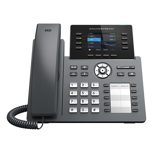 Grandstream 8-Line Professional Carrier-Grade Ip Phone With Paper BLF, Integrated PoE And Wi-Fi