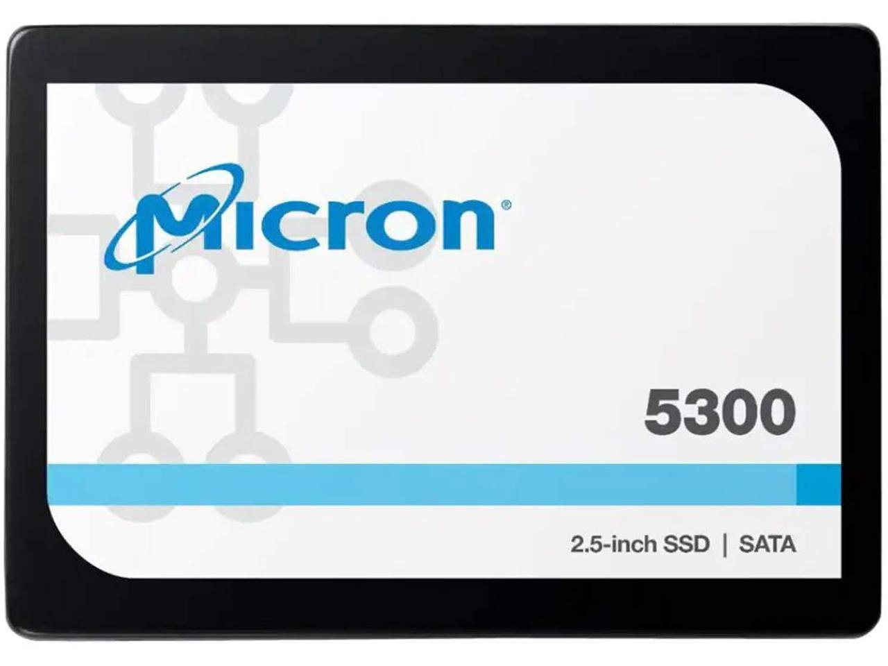 Crucial Micron 5300 Pro 960GB 2.5' Sata Enterpise SSD 540R/520W MB/s 95K/35K Iops 2628TBW 1.5DWPD 3M HRS MTTF Aes 256-Bit Encryption Server Data Centre 5YRS