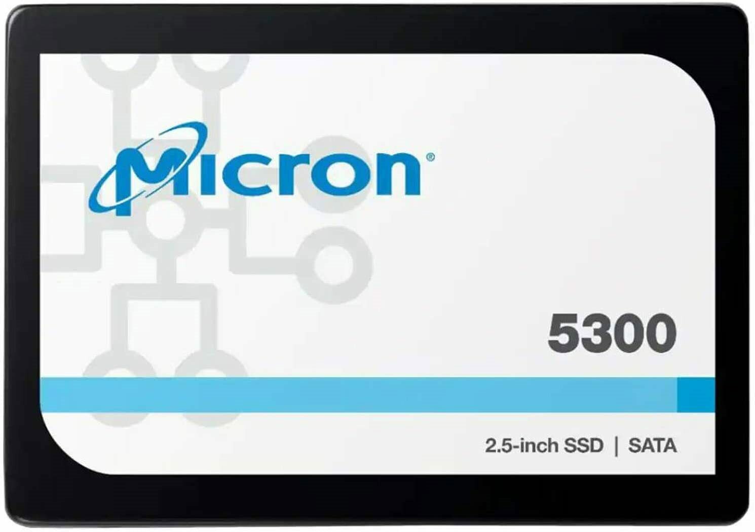 Crucial Micron 5300 Pro 1.92TB 2.5' Sata Enterpise SSD 540R/520W MB/s 95K/30K Iops 5256TBW 1.5DWPD 3M HRS MTTF Aes 256-Bit Encryption Server Data Centre 5YRS