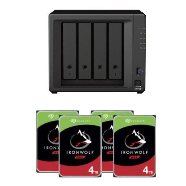 Synology Bundle - Synology 4 Bay DS923+ X 1 Plus Seagate 4TB 3.5" Internal Iron Wolf HDD ST4000VN006 X 4