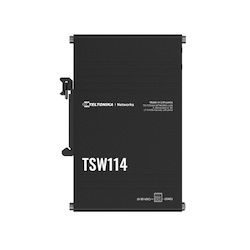 Teltonika TSW114 - Gigabit Din Rail Switch, 5 X Gigabit Ethernet Ports, Rugged Anodized Aluminum Housing